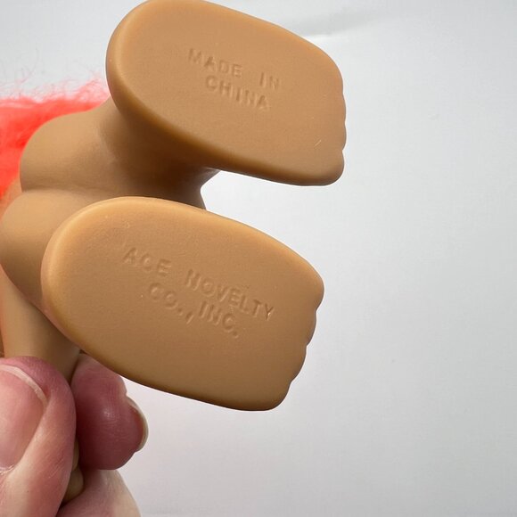 Reindeer Troll Ace Novelty Treasure Troll Orange Eyes Hair Wishstone Gem - Picture 11 of 12